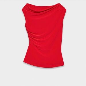 NWOT Aritzia Babaton Smooth Matter Gallery Top Off Shoulder Womens XL Fuschia